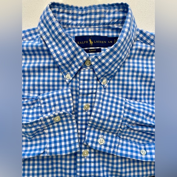 Ralph Lauren Other - Ralph Lauren - cotton Gingham pattern button up shirt Size Large